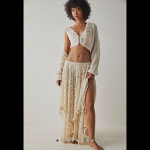 Free People Lace maxi skirt